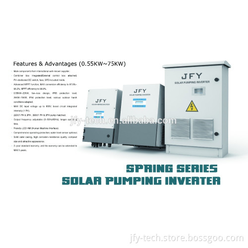 JFY SPRING Series 2.2 kw Solar Pump Inverter 3 Phase for 2.2kw Water Pump